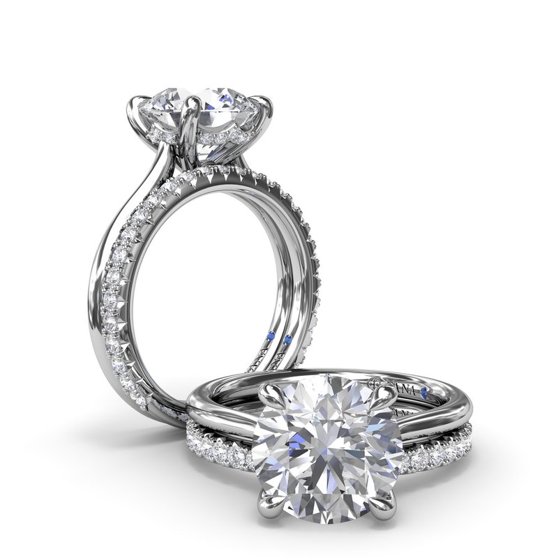 Fana Classic Hidden Halo Diamond Engagement Ring