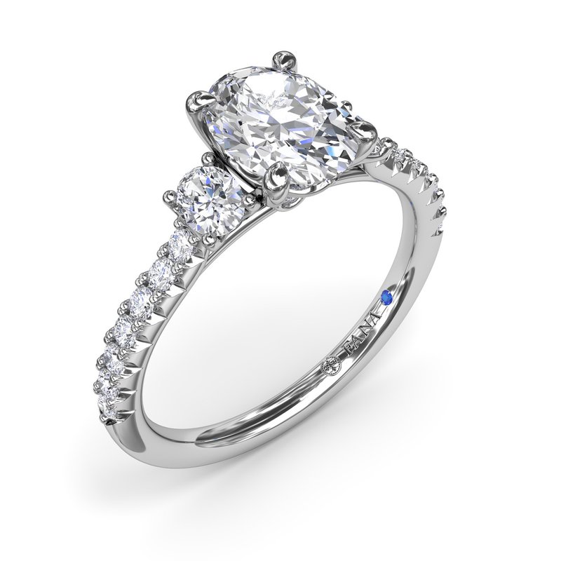 Dynamic Trio Diamond Engagement Ring