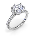 Fana Blossoming Halo Diamond Engagement Ring