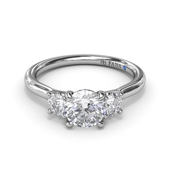 Petite Three-Stone Diamond Engagement Ring