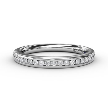 Bead and Channel Set Anniversary Band