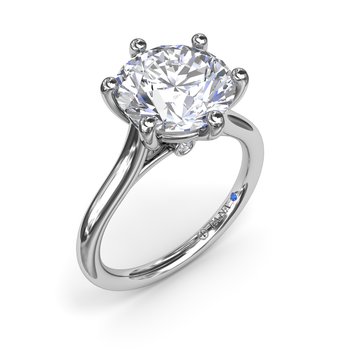 Six Prong Diamond Engagement Ring