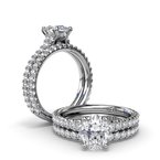 Fana Sophisticated Side Cluster Diamond Band Engagement Ring