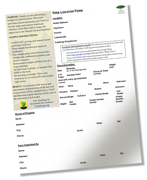 Tree Locator Form